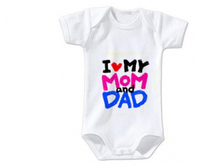 Me encantan mamá y papá: body bébé-chupete-bebe.com