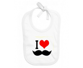 Me encanta el estilo bigote1: bavoir bébé-chupete-bebe.com