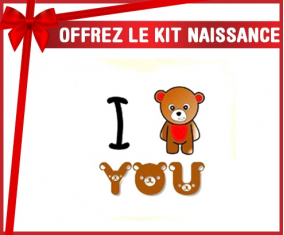 Kit Naissance: Te quiero ours-chupete-bebe.com