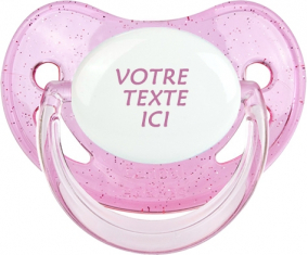 Chupete rosa con lentejuela fisiológica en color