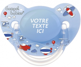 Chupete fisiológica de máquina azul en color