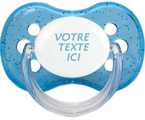 Chupete de lentejuelas de cereza azul en color