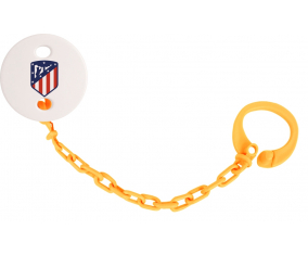 Attache Club Atlético de Madrid pezón de color naranja