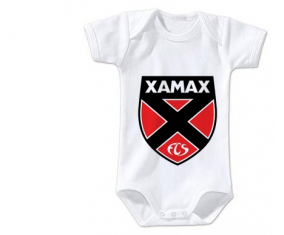 Body bebé Neuchâtel Xamax mangas cortas de 3/6 meses