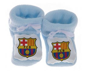 Chausson bebé FC Barcelona azul