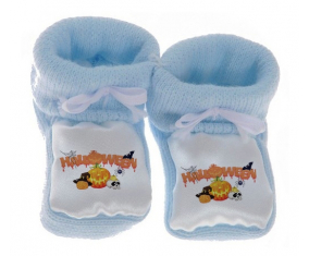Chausson bebé estilo Halloween 2 azul