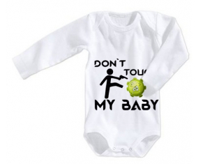 Corona Don't Touch My Baby: body bebé de mangas cortas de 3/6 meses