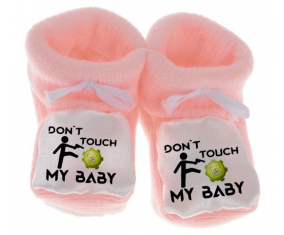 Corona Don't Touch My Baby: chausson Baby Pink