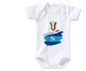 Body bebé Coppa Italia 2020 Napoli mangas cortas de 3/6 meses