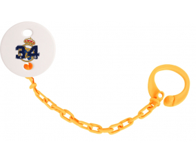 Attache-Tétine Real Madrid: Campeones 34 Liga design-5 color Naranja