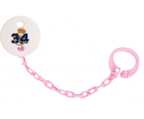 Attache-tétine Real Madrid: Campeones 34 Liga diseño-5 color rosa claro