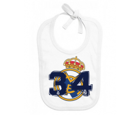 Bavoir Real Madrid Custom Baby: Campeones 34 Liga design-5