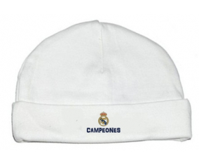 Bonnet bebé personalizado del Real Madrid: Campeones 34 Liga design-2