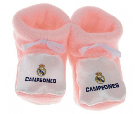 Chausson bebé del Real Madrid: Campeones 34 Liga design-2 color Rose