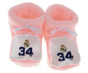 Chausson bebé del Real Madrid: Campeones 34 Liga design-3 color Rose