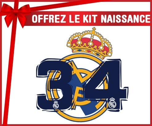 kit naissance Real Madrid Custom Baby: Campeones 34 Liga design-5