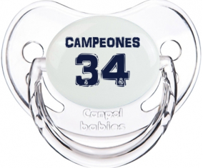 Real Madrid: Campeones 34 Liga design-1: Consejo fisiológico tetino clásico transparente