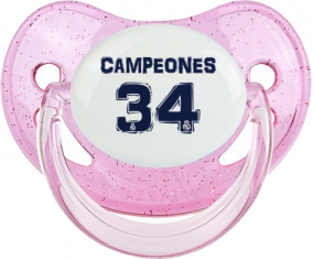 Real Madrid: Campeones 34 Liga design-1: Punta fisiológica de las lentejuelas tetinas