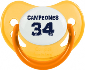 Real Madrid: Campeones 34 Liga diseño-1: Amarillo fósforo Tetin fisiológico punta