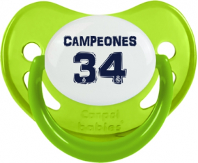 Real Madrid: Campeones 34 Liga diseño-1: Fósforo Verde Tetin punta fisiológica