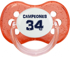 Real Madrid: Campeones 34 Liga design-1: Punta de cereza tetina de lentejuelas rojas