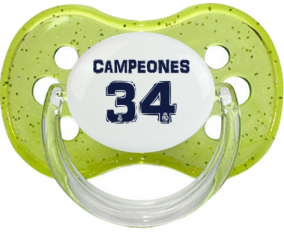 Real Madrid: Campeones 34 Liga design-1: Punta de cereza tetina de lentejuelas verdes