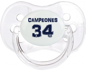 Real Madrid: Campeones 34 Liga diseño-1: Clásico transparente Tetine cherry tip