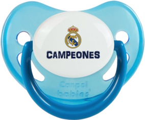 Real Madrid: Campeones 34 Liga diseño-2: Azul fosforescente Tetin punta fisiológica