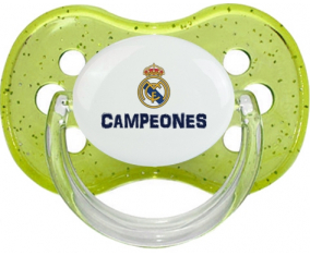 Real Madrid: Campeones 34 Liga design-2: Punta de cereza tetina de lentejuelas verdes