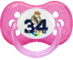 Real Madrid: Campeones 34 Liga design-4: Punta de cereza tetina rosa de lentejuelas