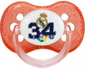 Real Madrid: Campeones 34 Liga diseño-4: Punta de cereza tetina de lentejuelas rojas