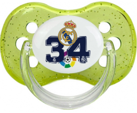 Real Madrid: Campeones 34 Liga design-4: Punta de cereza tetina de lentejuelas verdes