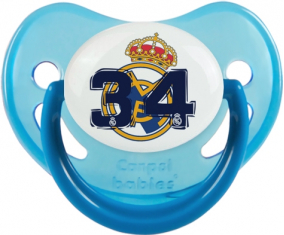 Real Madrid: Campeones 34 Liga diseño-5: Azul fosforescente Tetin punta fisiológica