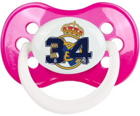Real Madrid: Campeones 34 Liga diseño-5: Clásico rosa oscuro Tetine punta anatómica