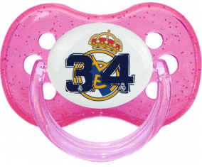 Real Madrid: Campeones 34 Liga design-5: Punta de cereza tetina rosa de lentejuelas