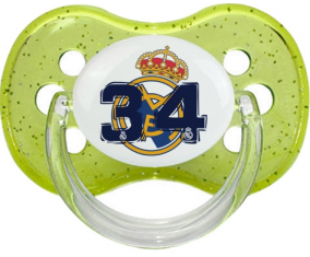 Real Madrid: Campeones 34 Liga design-5: Punta de cereza tetina de lentejuelas verdes
