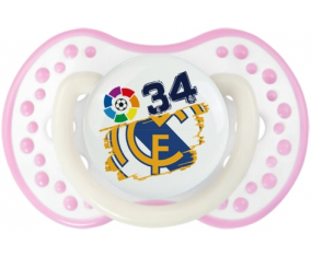 Real Madrid: Campeones 34 Liga design-6: Punta tetina fosforescente de color rosa blanco Lovi Dynamic