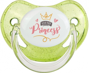 Mi pequeño diseño princesa-2: Punta fisiológica tetina verde de lentejuelas