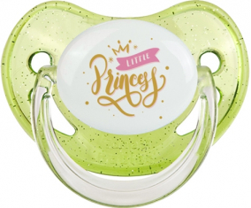 Mi pequeño diseño de princesa-3: Punta fisiológica tetina verde de lentejuelas