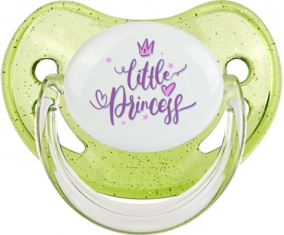Mi pequeño diseño de princesa-5: Punta fisiológica tetina verde de lentejuelas