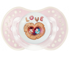 Fun Animals Owls Love: Retro-pink-tender clásico Tetine tip Lovi Dynamic