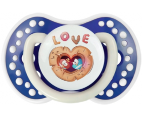 Divertidos animales búhos amor: Fosforescente azul marino tetina punta Lovi Dynamic