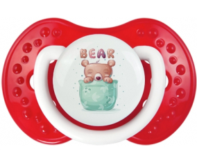 Funny Animals Bear: Clásico punta tetina blanco-rojo Lovi Dynamic