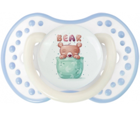 Funny Animals Bear: Clásico punta tetina de cian blanco Lovi Dynamic