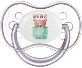 Funny Animals Bear: Punta anatómica tetina clásica transparente