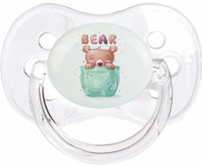 Funny Animals Bear: Punta de cereza tetina clásica transparente