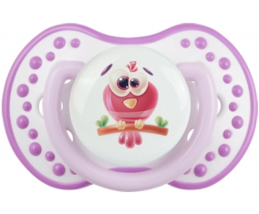 Funny Animals Bird: Clásico blanco-mauve tetina punta Lovi Dynamic