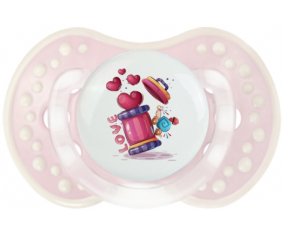 Funny Animals Love Design-1: Retro-pink-tender clásico Tetine tip Lovi Dynamic