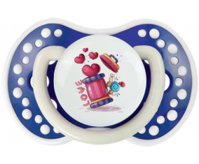 Funny Animals Love Design-1: Punta tetina azul-marina fosforescente Lovi Dynamic