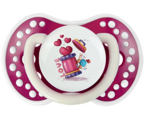 Funny Animals Love Design-1: Punta de tetina fosforescente Fuchsia Lovi Dynamic